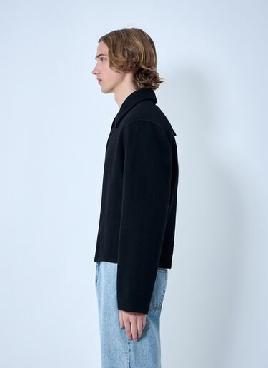 RIER Wool Blend Polo Sweater Black rrr0364001