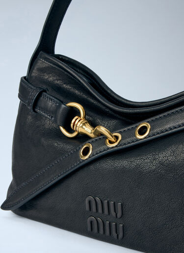 LN-CC® - Miu Miu: Adventure Nappa Leather Shoulder Bag - Black Miu Miu Adventure Nappa Leather Shoulder Bag Black miu0264202