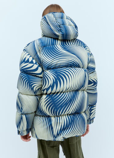 プリントパデッドジャケット Dries Van Noten プリントパデッドジャケット ブルー dvn0154003