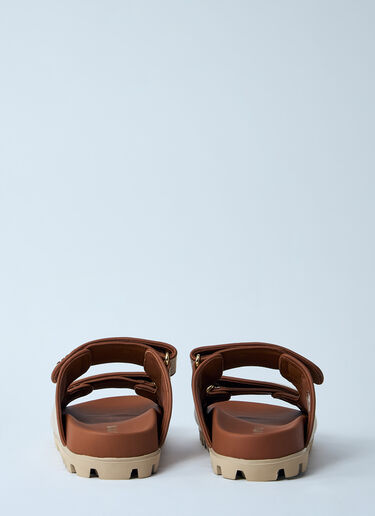 Miu Miu Logo Motif Slides Natural miu0260063