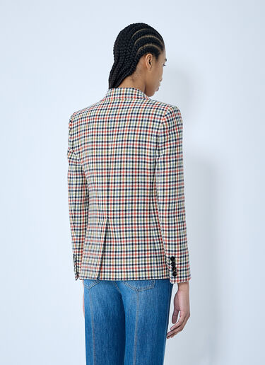 Chloé Tailored Check Wool Blazer Blue chl0259006