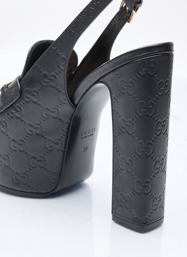 Gucci Horsebit Slingback Platforms Black guc0258015