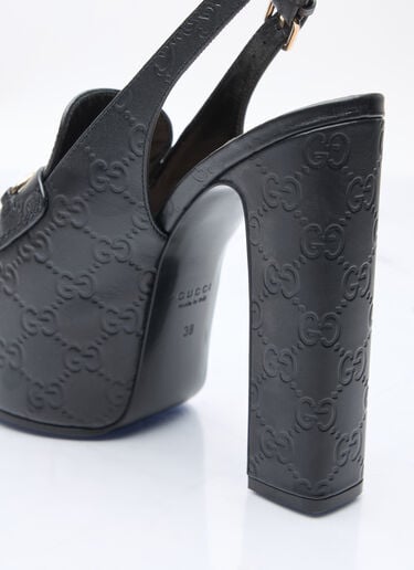 Horsebit Slingback Platforms Gucci Horsebit Slingback Platforms Black guc0258015
