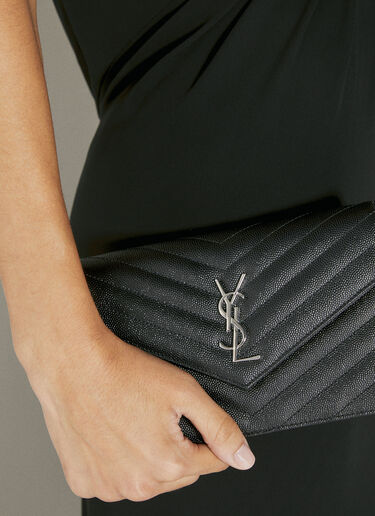Cassandre Matelassé Envelope Chain Wallet Saint Laurent Cassandre Matelassé Envelope Chain Wallet Black sla0253159