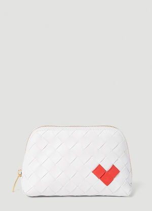 Bottega Veneta Intrecciato Beauty Pouch White bov0255088