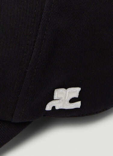 Courrèges 徽标贴饰棒球帽 黑色 cou0249001