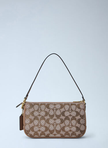 LN-CC® - Coach: Plaza Shoulder Bag In Crystal Signature Jacquard - Brown Coach Plaza Shoulder Bag In Crystal Signature Jacquard Brown coa0266029