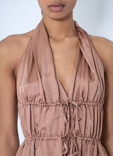 Dries Van Noten Drawstring Halterneck Top Pink dvn0260015