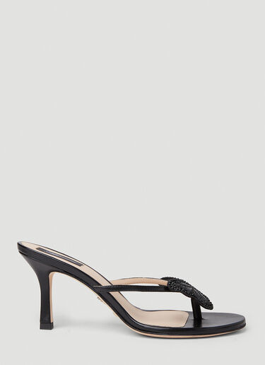 Blumarine Butterfly Heeled Sandals Black blm0252015
