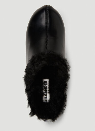 Jil Sander Shearling Clogs Black jil0251058