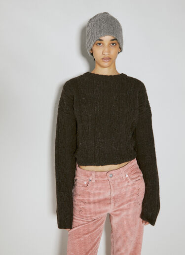 Our Legacy Fuzzy Beanie Hat Grey our0354007
