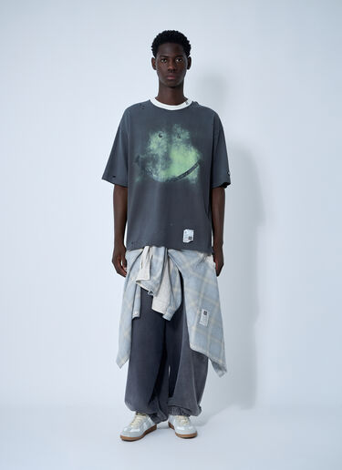 徽标图案 T 恤 Maison Mihara Yasuhiro 徽标图案 T 恤 黑色 mmy0160013