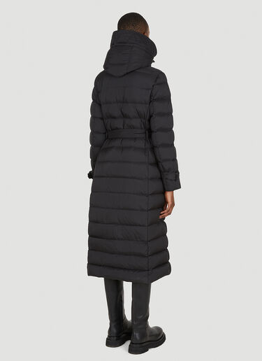 Burberry Double Breasted Quilted Coat Black bur0251034