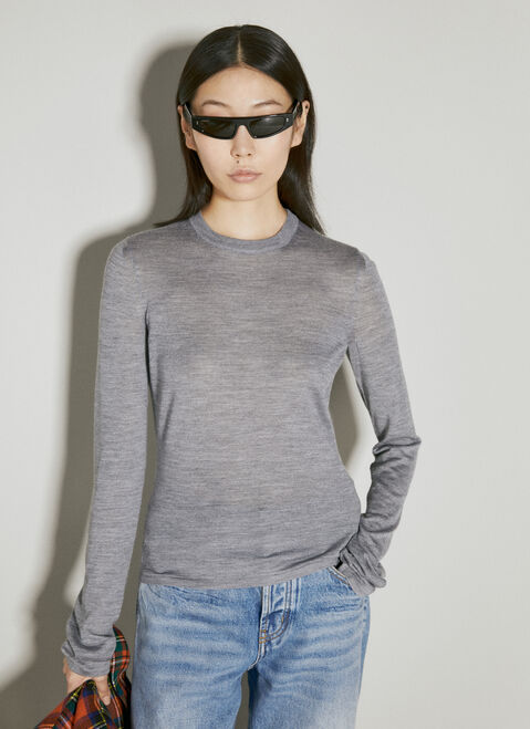 Gucci Cashmere, Wool And Silk Sweater Black guc0255023