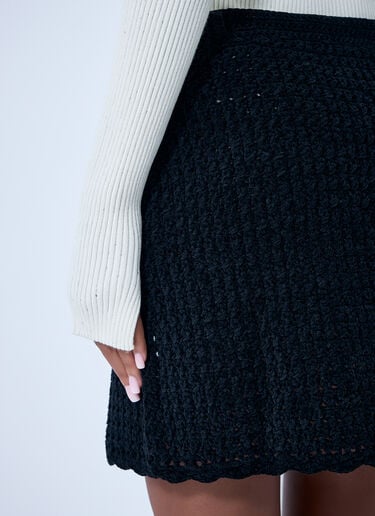 GANNI Crochet Skirt Black gan0263022