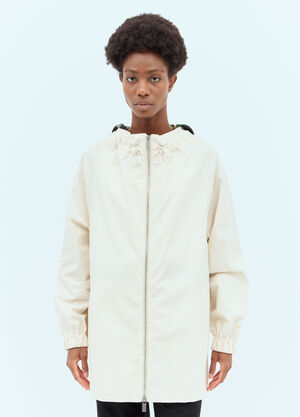 Burberry Check Hood Gabardine Parka Grey bur0258003