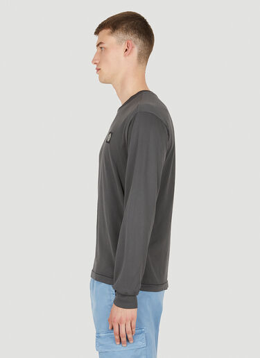 Stone Island Compass Patch Long Sleeve T-Shirt Grey sto0150118