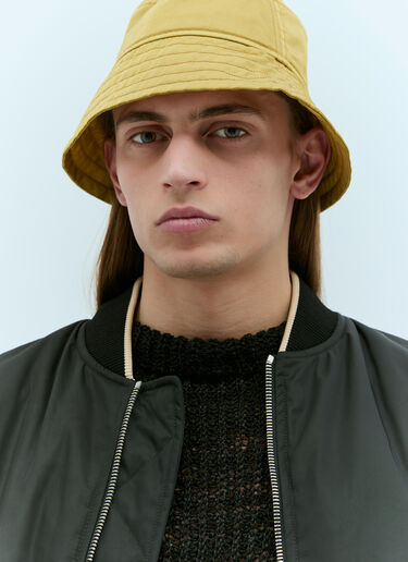 Dries Van Noten Topstitching Bucklet Hat Green dvn0156037