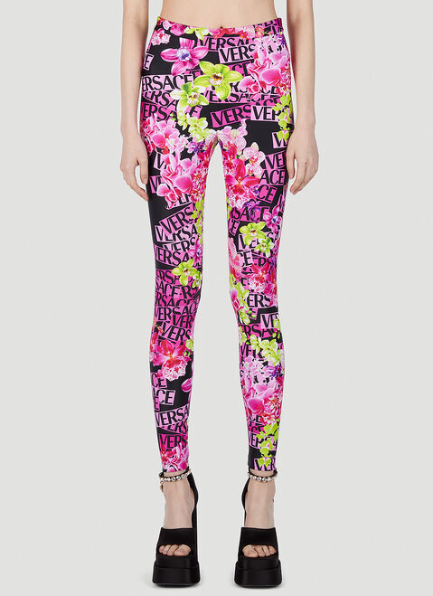 Marco Rambaldi Logo Print Leggings Brown mra0252020