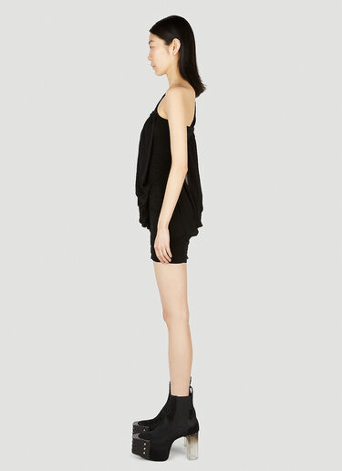 Rick Owens Edfu Draped Mini Dress Black ric0251009