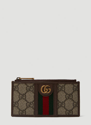 Gucci GG Supreme Card Holder Brown guc0150244
