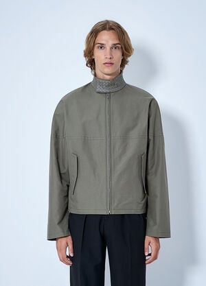 Bottega Veneta Compact Cotton Jacket Grey bov0164015