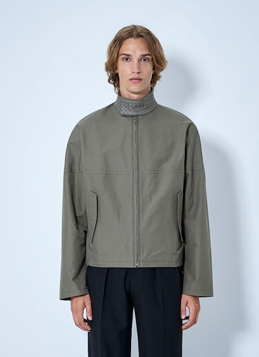 Bottega Veneta Compact Cotton Jacket Grey bov0164015