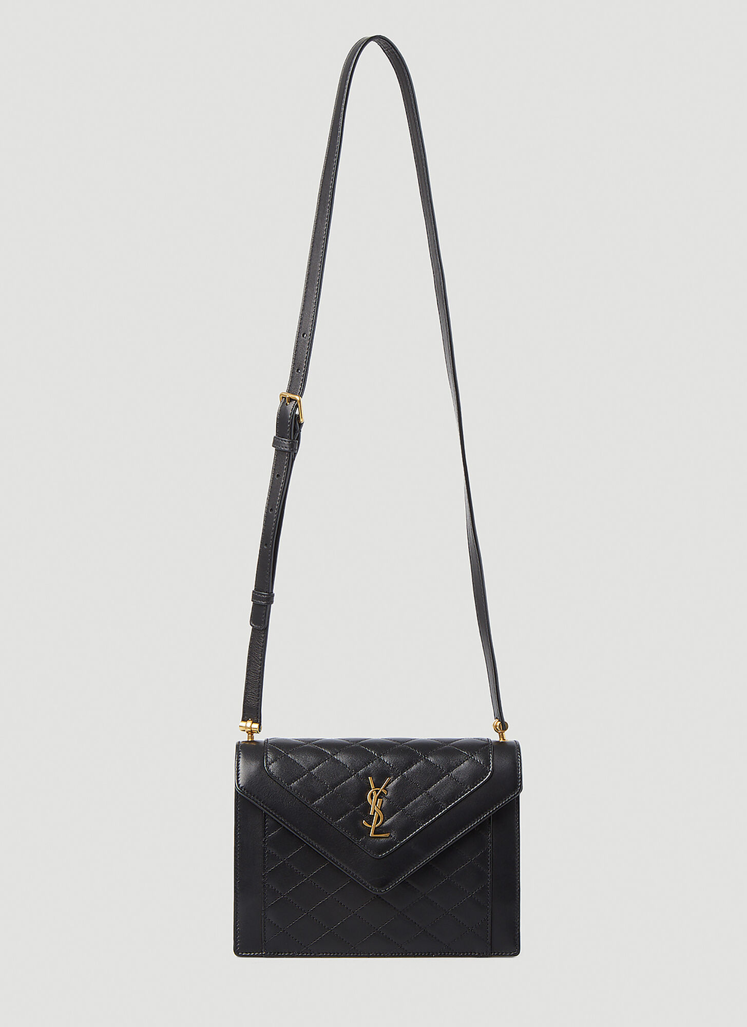 Saint Laurent Gaby Quilted Shoulder Bag In Black