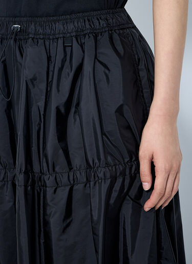 LN-CC® - Moncler: Tiered Maxi Skirt - Black Moncler Tiered Maxi Skirt Black mon0265089