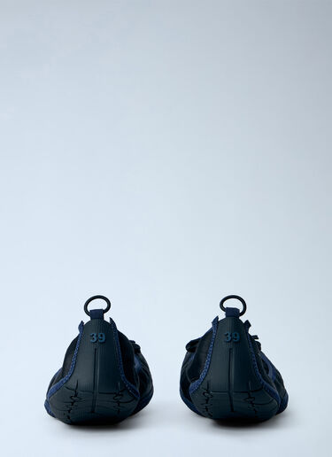 LN-CC® - Balenciaga: Elasticated Ballet Flats - Navy Balenciaga Elasticated Ballet Flats Navy bal0265040