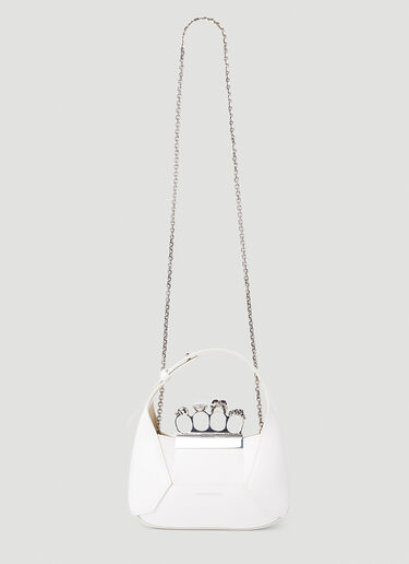 Alexander McQueen Jewelled Hobo Mini Bag Ivory amq0251044