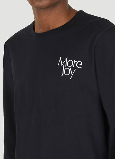 More Joy 엠브로이더드 롱 슬리브 티셔츠 블랙 mjy0347014