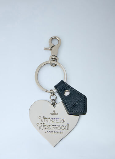 Vivienne Westwood Mirror Heart Orb Keyring Black vvw0264082