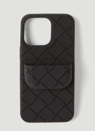 Bottega Veneta iPhone 13 Pro and AirPods Phone Case Black bov0151097