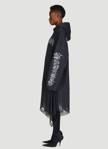 Balenciaga Hooded Hybrid Dress Black bal0255027