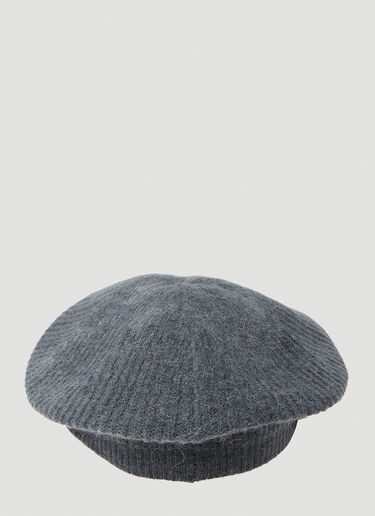 GANNI Logo Patch Beret Black gan0253060