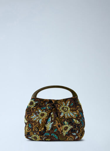 LN-CC® - Dries Van Noten: Crisp Metallic Crossbody Bag - Khaki Dries Van Noten Crisp Metallic Crossbody Bag Khaki dvn0265020