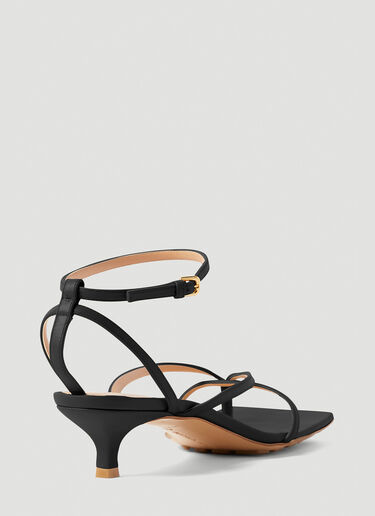 Bottega Veneta Stretch Strap Kitten Heel Sandals Black bov0251073