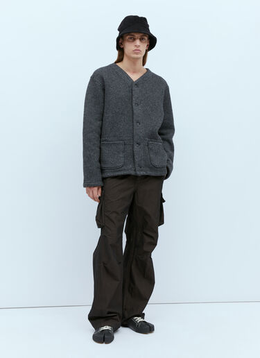 リブニットカーディガン Engineered Garments リブニットカーディガン グレー egg0154006