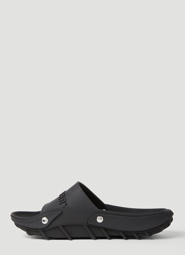 Burberry Bucklow Rubber Slides Black bur0149073