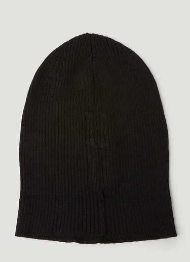 Rick Owens 罗纹针织无檐便帽 黑色 ric0151033