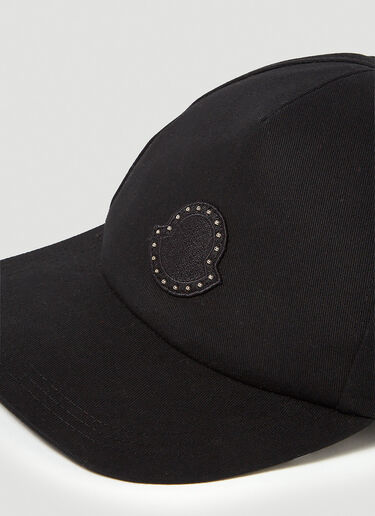 Moncler Logo Patch Baseball Cap Black mon0149034