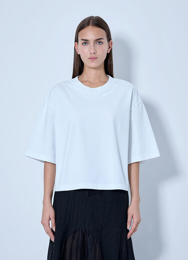 LN-CC® - Marni: Oversized Cotton T-Shirt - White Marni Oversized Cotton T-Shirt White mni0265010