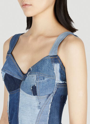 Dolce & Gabbana Denim Bustier Top Blue dol0251004