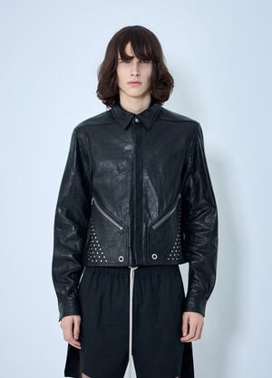 Rick Owens Studded Leather Jacket Black ric0164001