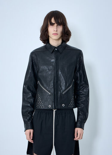 Rick Owens Studded Leather Jacket Black ric0164001