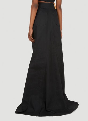 Rick Owens Gonna Denim Skirt Black ric0248008