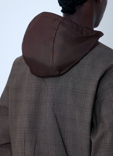 Prada Hooded Wool Jacket Brown pra0163005