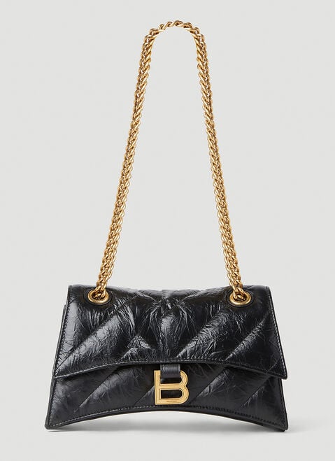 Balenciaga Crush Chain Small Shoulder Bag Black bal0254062