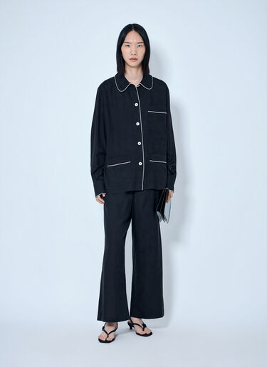 LN-CC® - Toteme: Piped Pj Top - Black Toteme Piped Pj Top Black tot0265011